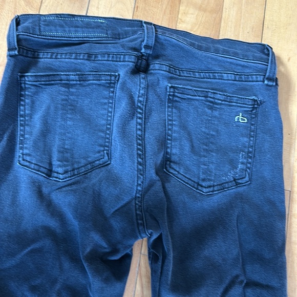 Rag & Bone Black Distressed jeggings - Picture 2 of 4